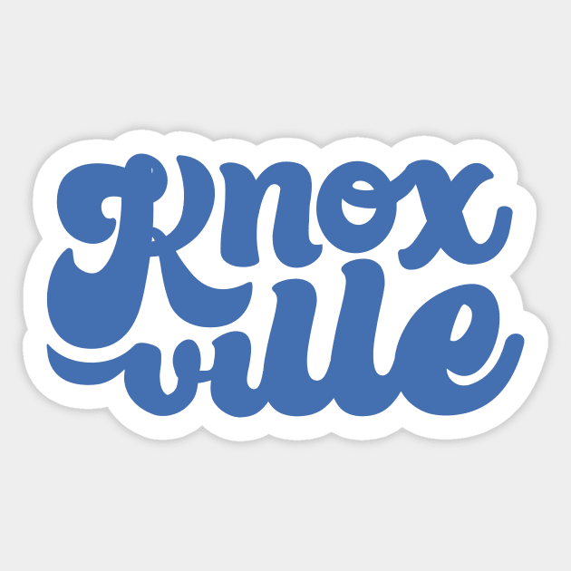 Knoxville Script - Blue Sticker by jepegdesign